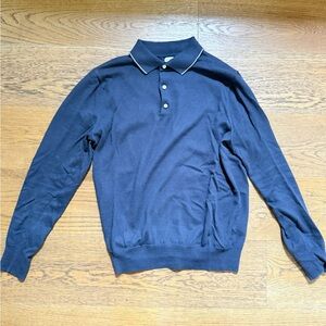 J. Crew Blue Polo Shirt Classic Knit Design